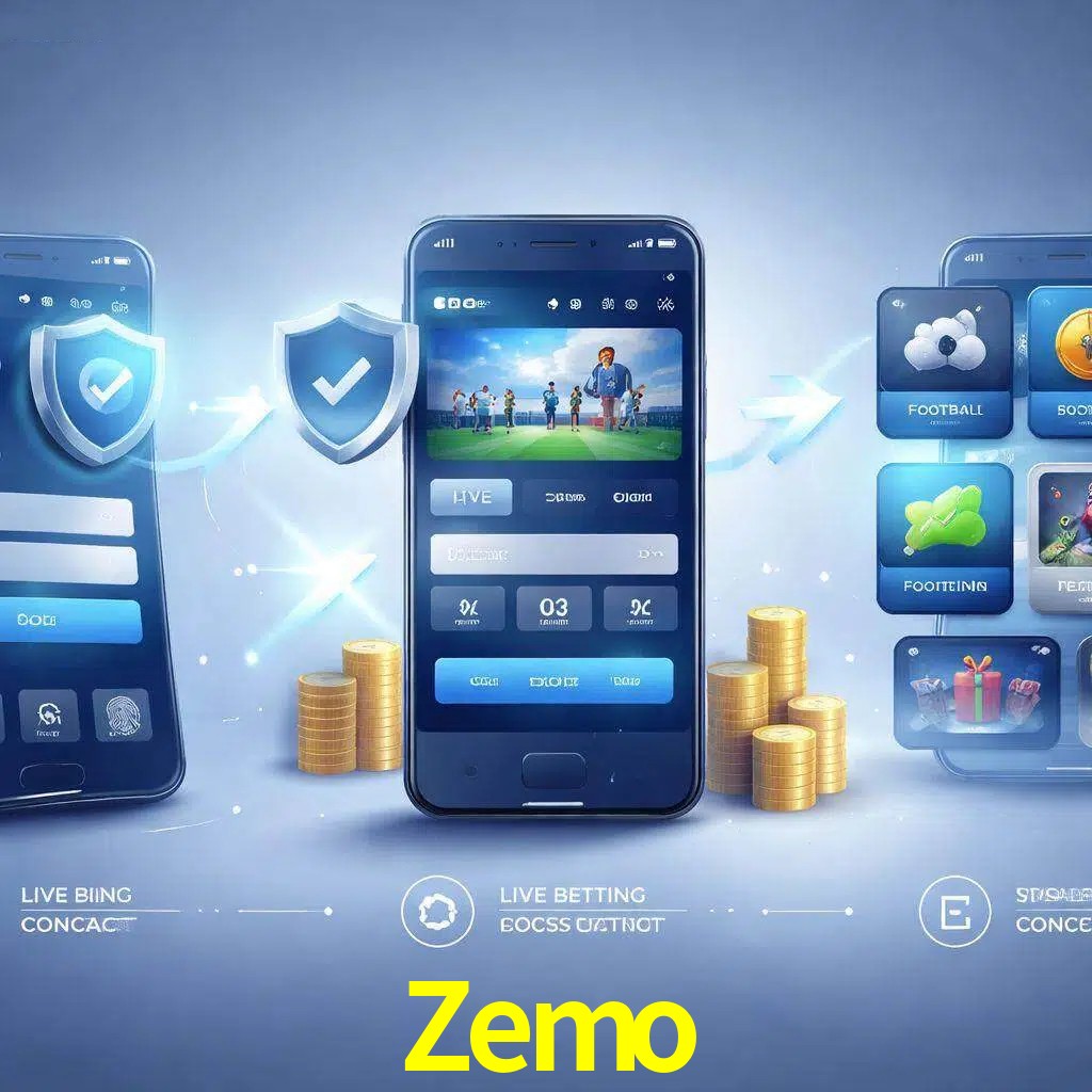 Pasos de acceso a la app Zemo en pantalla de teléfono móvil