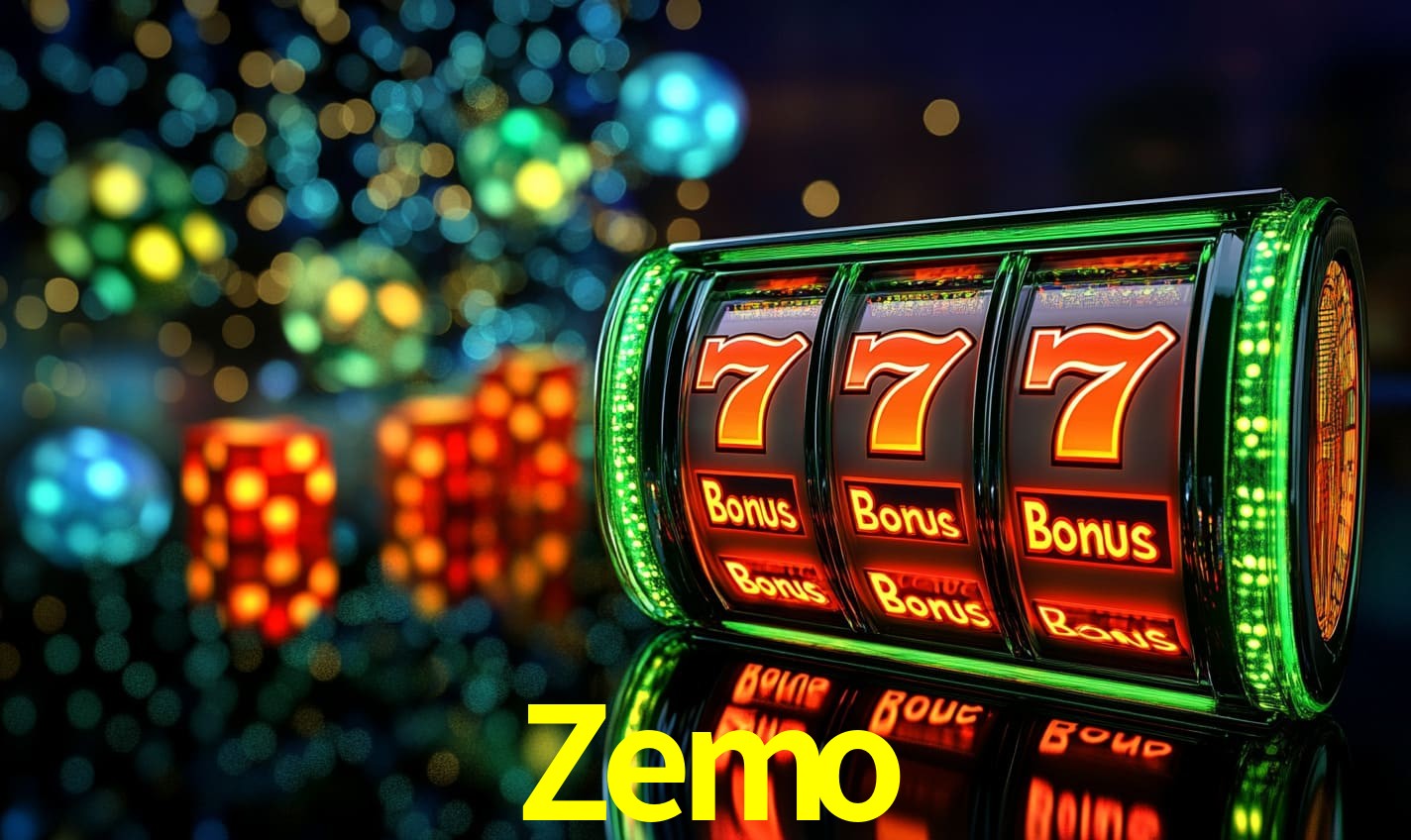 Escena dinámica inspirada en casino con iluminación Zemo, cartas, fichas e íconos de juegos digitales en un espacio moderno de juegos.